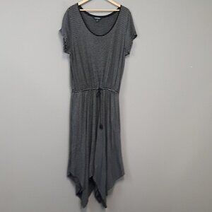 LAUREN Ralph Lauren Stripe Asymmetric Hem Dress